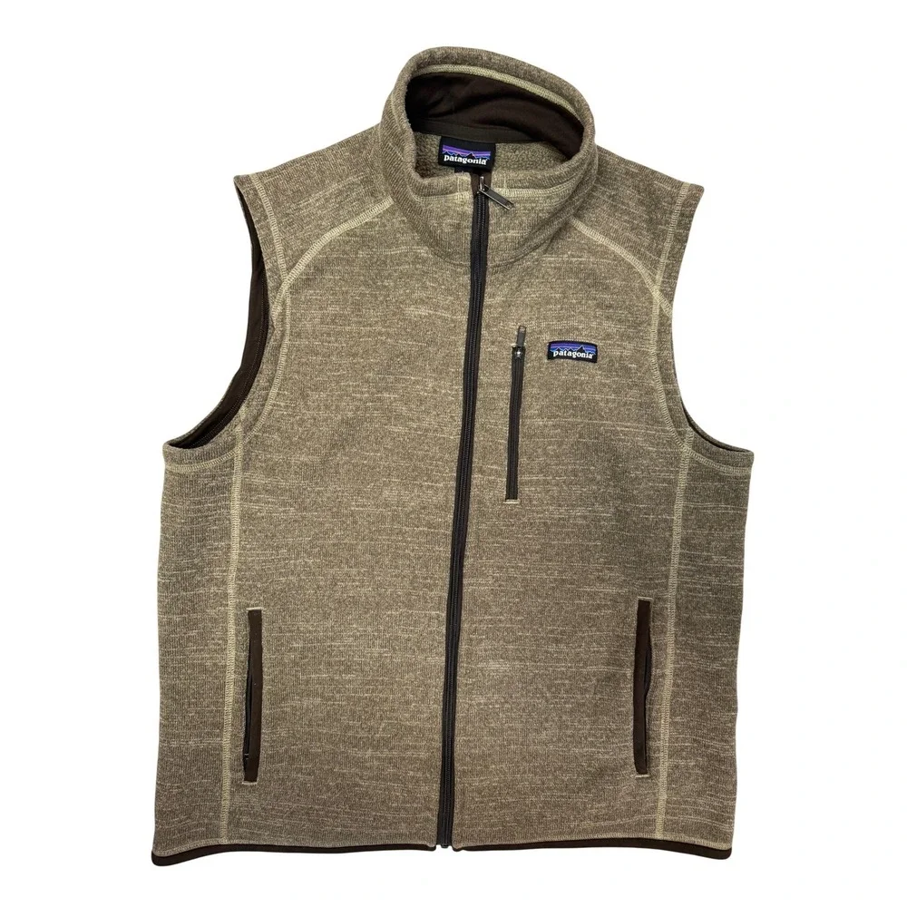Patagonia Better Sweater Vest Mens Large Pelican Brown Full Zip Fleece